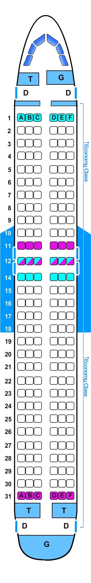 Plan De Cabine Airbus A320 Seatmaestrofr
