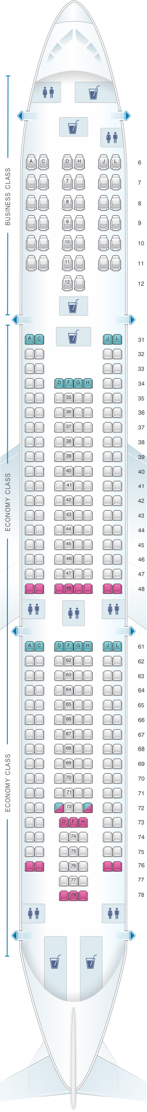 Plan De Cabine China Eastern Airlines Airbus A330 300 Seatmaestrofr