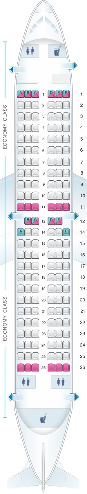 Seat map for TUIfly Boeing B737 700