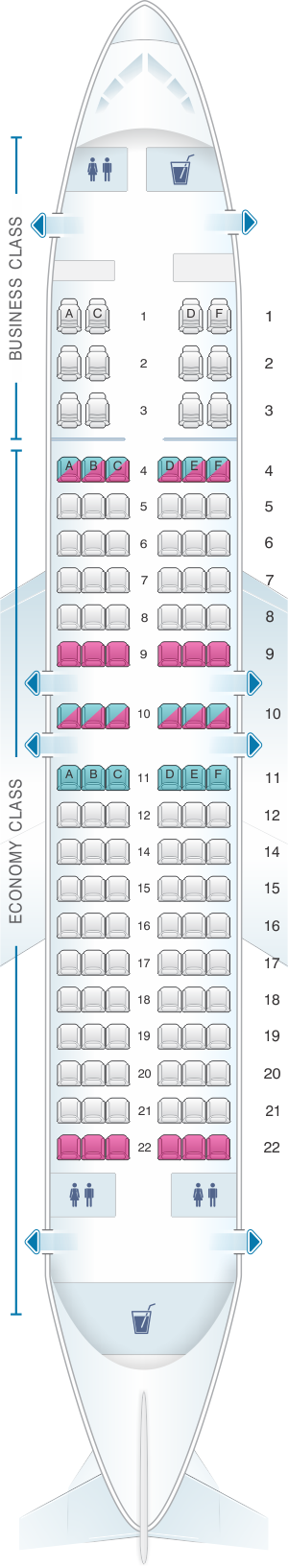 Seat map for TAAG Angola Airlines Boeing B737 700