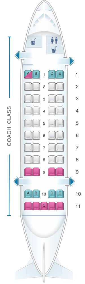 Seat map for Air Inuit Dash 8 300 45pax