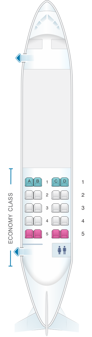 Seat map for Air North - Yukon's Airline Hawker Siddeley 748 20 pax