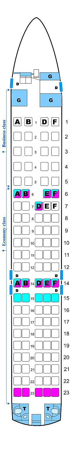 Seat map for Boeing B717 200