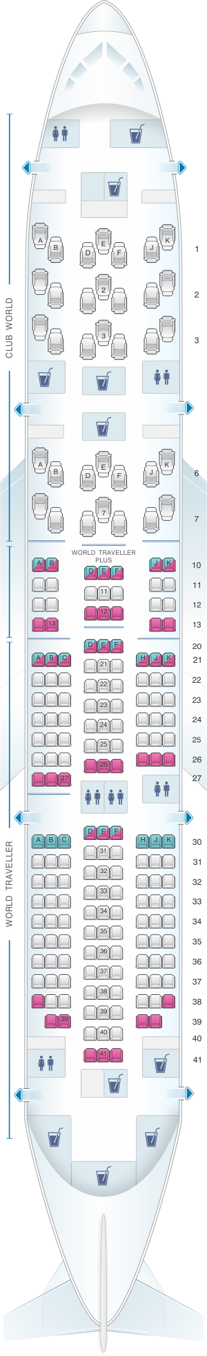 Plan De Cabine British Airways Boeing B787 8 Seatmaestrofr