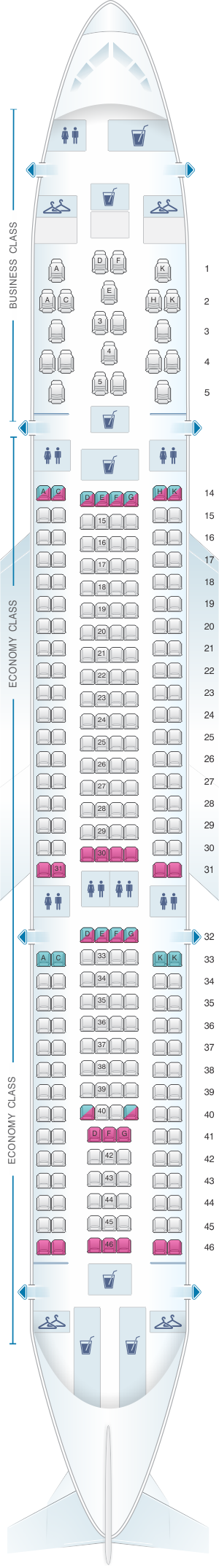 Plan De Cabine Brussels Airlines Airbus A330 200 Seatmaestrofr
