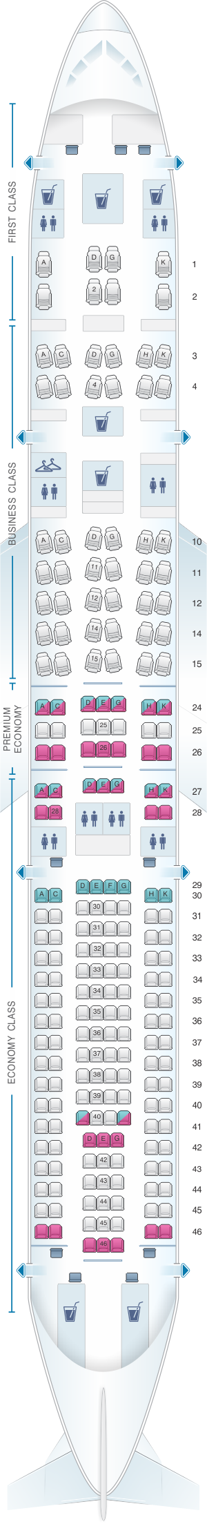 Airbus A330 Plan Cabine