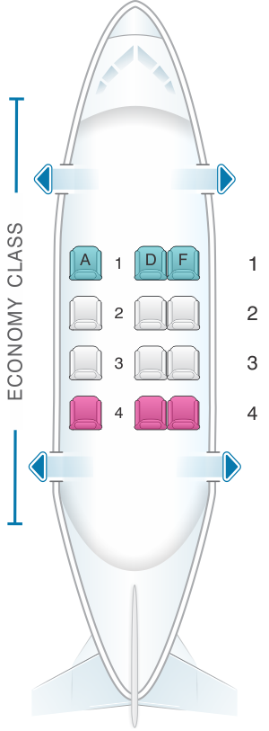 Seat map for Avianca CESSNA-208