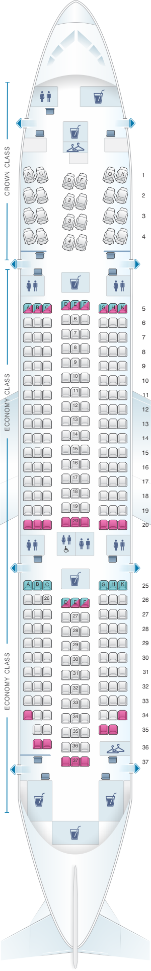 Plan De Cabine Royal Jordanian Boeing B787 8 Dreamliner Seatmaestrofr