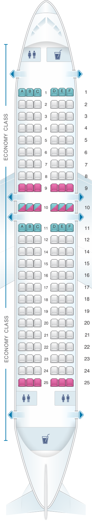 Plan De Cabine Vueling Airbus A319 Seatmaestrofr