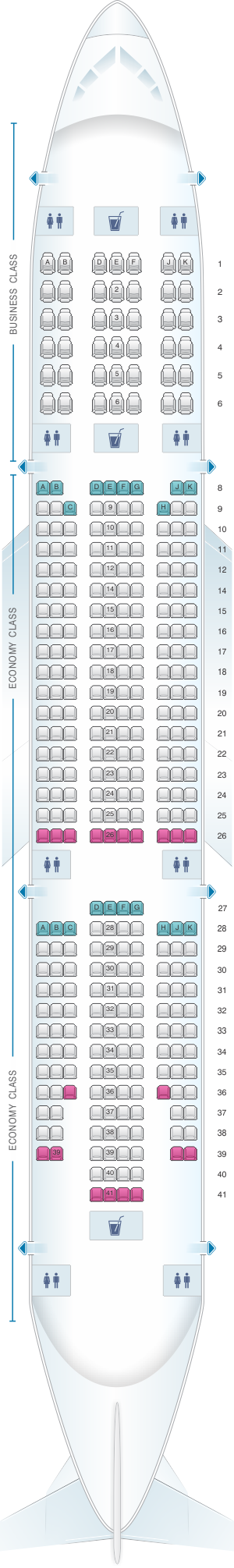 Boeing 777 200 Plan Cabine