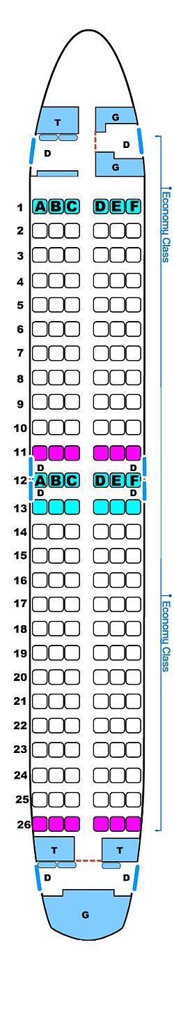 Seat map for Boeing B737 400