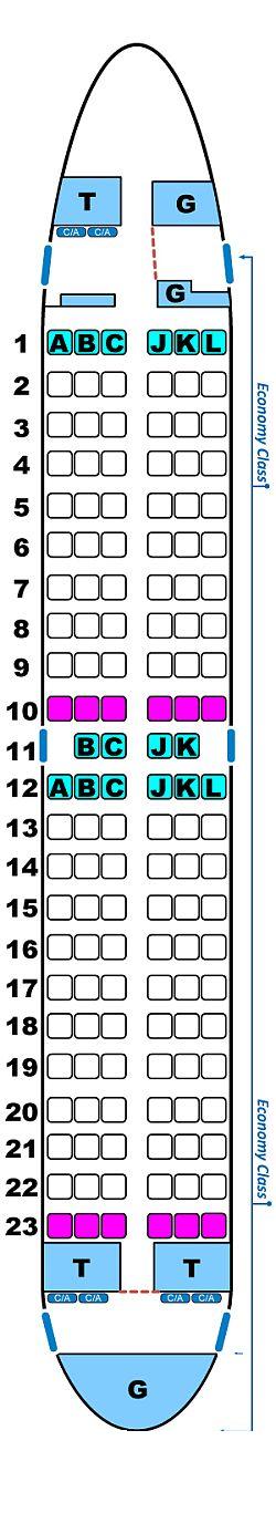 Seat map for Boeing B737 700