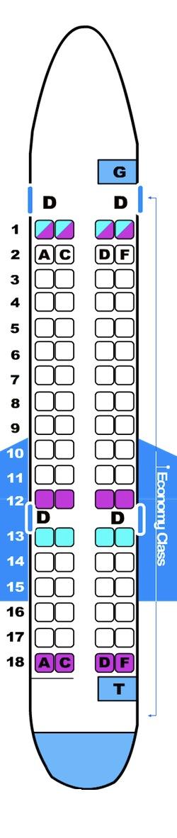 Seat map for Brit Air CRJ 700