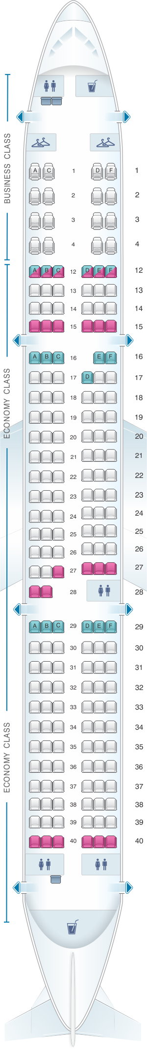 Plan de cabine Air Canada Airbus A321 200 | SeatMaestro.fr