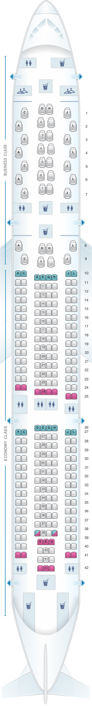 Plan De Cabine Iberia Airbus A330 300 Seatmaestrofr