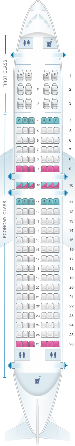 Airbus A320 Seating Chart America