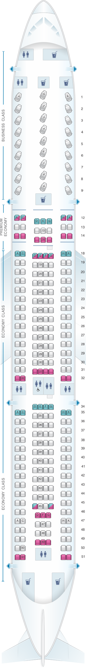 Qantas A330 300 Seat Map