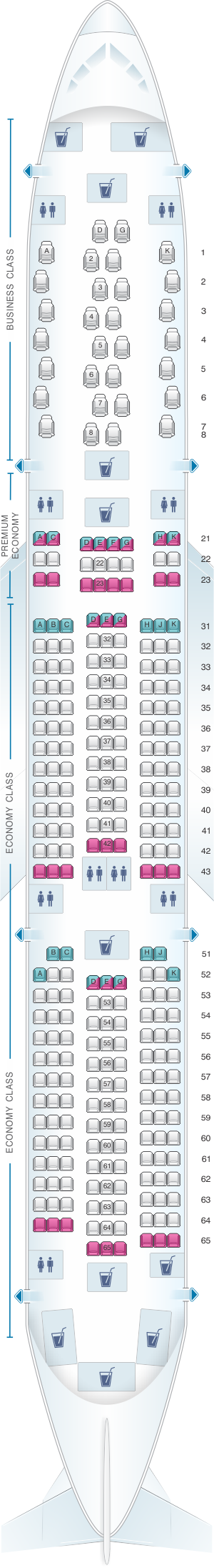 Plan De Cabine Philippine Airlines Airbus A350 900 Seatmaestrofr