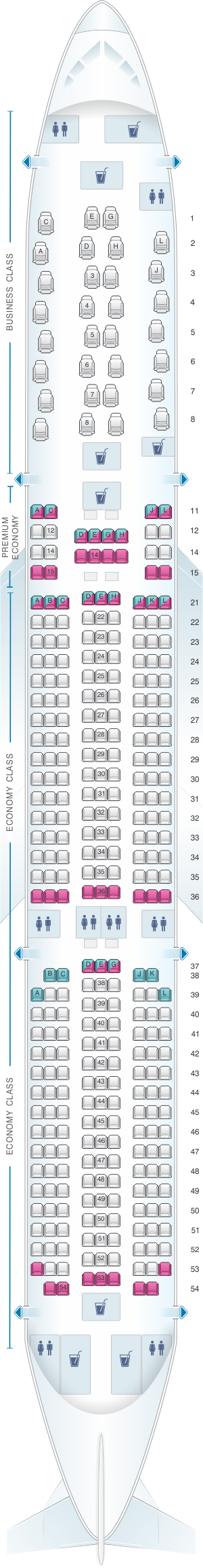 Lufthansa Airbus A350 900 Seating Chart Elcho Table