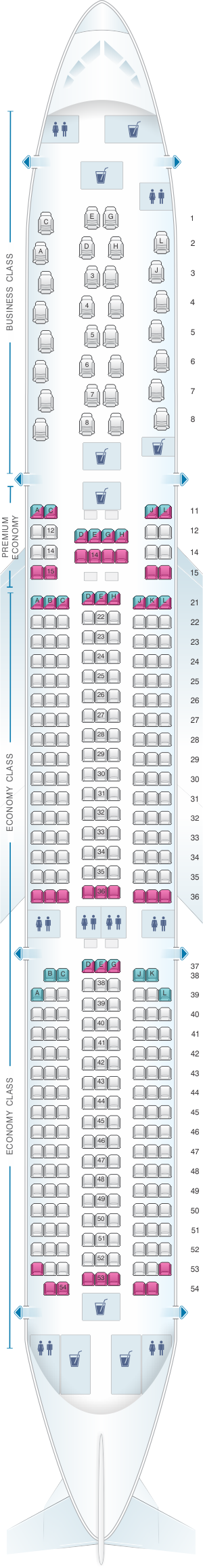 Plan De Cabine Iberia Airbus A350 900 Seatmaestrofr