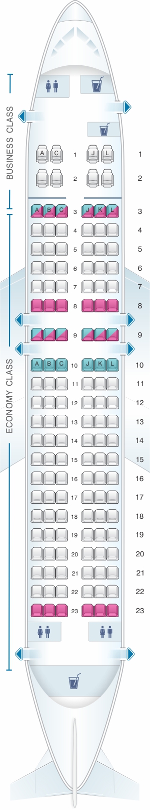 Seat map for SpiceJet Boeing B737 700 config.2